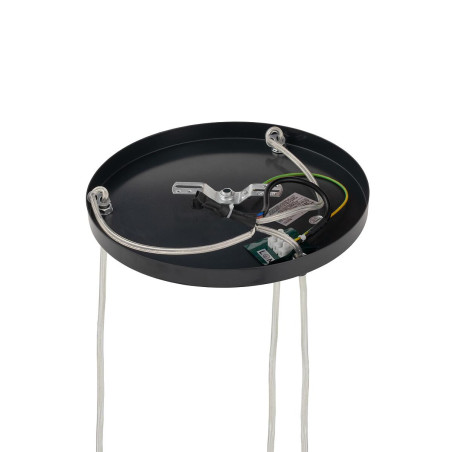 Lampa wisząca szklana ryflowana 3 punktowa z ceramiką Corals 39cm biały / szary / czarny Nowodvorski