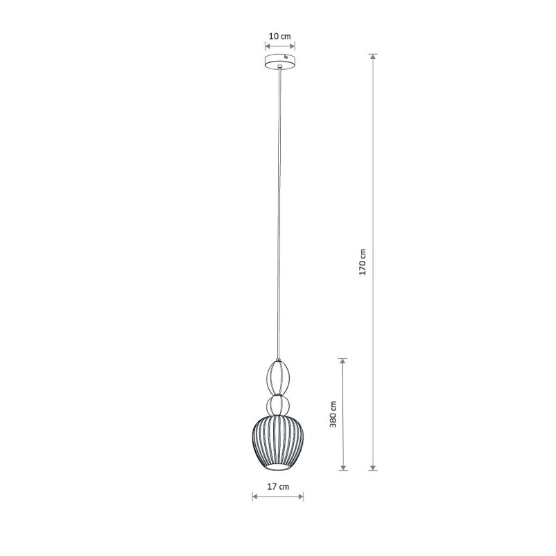 Lampa wisząca szklana ryflowana z ceramiką Corals 17cm biały / szary / czarny Nowodvorski