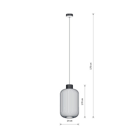 Lampa wisząca z ryflowanym szklanym kloszem Aurora 14cm biały / beż Nowodvorski