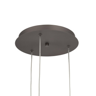 Lampa wisząca szklana 3 punktowa o organicznym kształcie Lunari 36cm biały / szczotkowane złoto Nowodvorski
