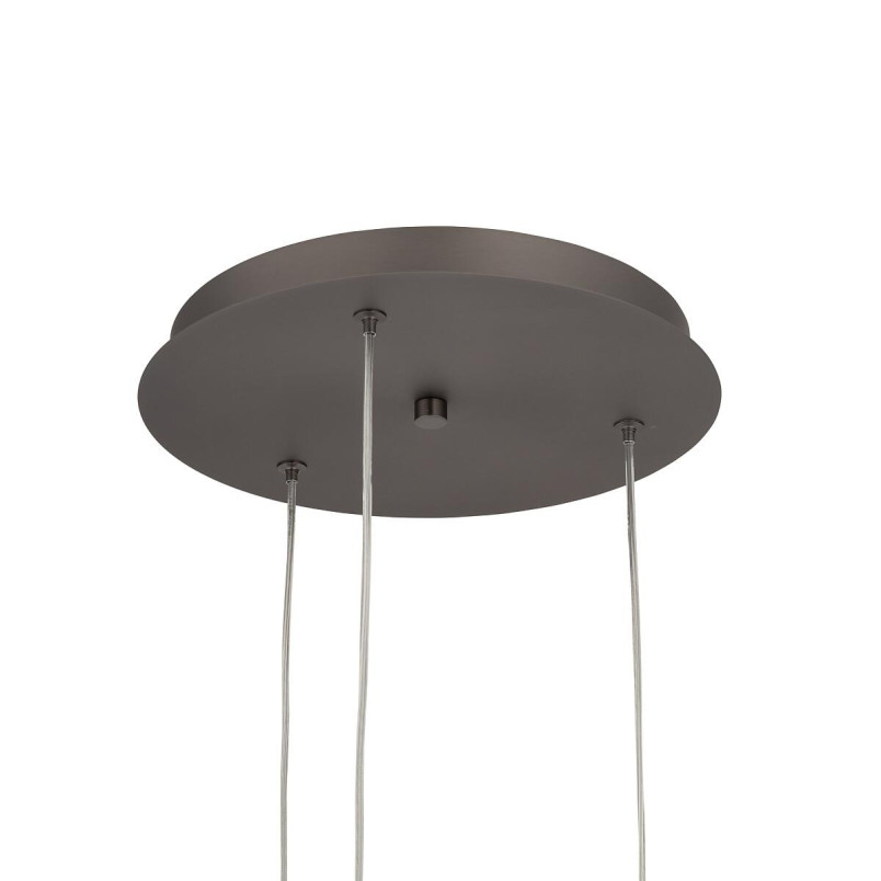Lampa wisząca szklana 3 punktowa o organicznym kształcie Lunari 36cm biały / szczotkowane złoto Nowodvorski