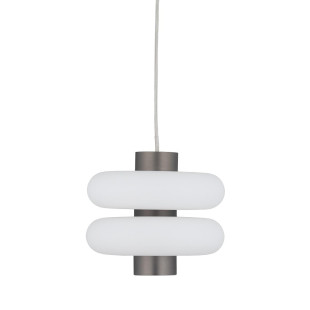 Lampa wisząca szklana o organicznym kształcie Lunari 16cm biały / szczotkowane złoto Nowodvorski