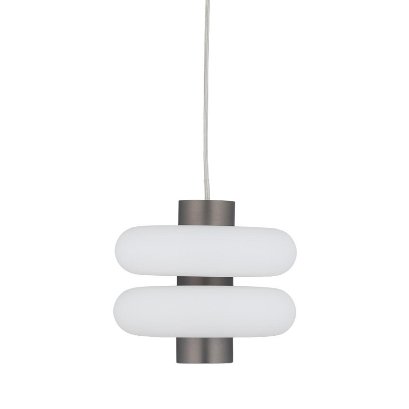 Lampa wisząca szklana o organicznym kształcie Lunari 16cm biały / szczotkowane złoto Nowodvorski