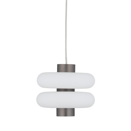Lampa wisząca szklana o organicznym kształcie Lunari 16cm biały / szczotkowane złoto Nowodvorski