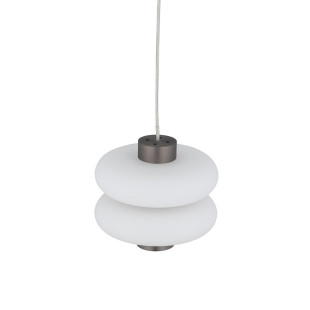 Lampa wisząca szklana o organicznym kształcie Lunari 16cm biały / szczotkowane złoto Nowodvorski