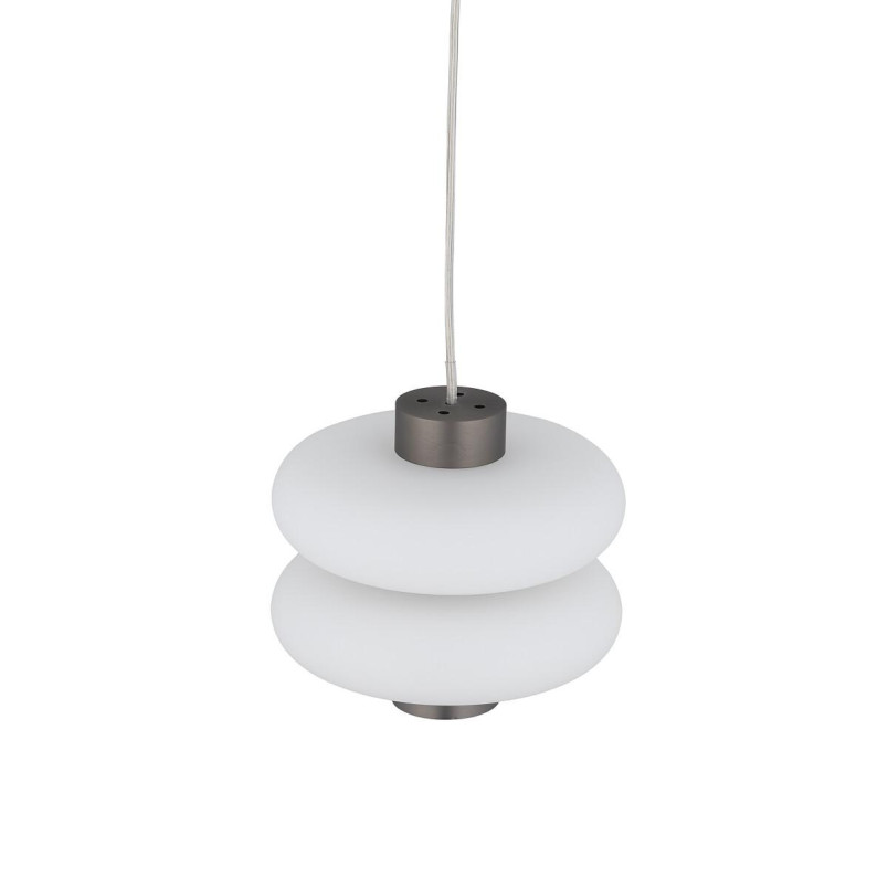 Lampa wisząca szklana o organicznym kształcie Lunari 16cm biały / szczotkowane złoto Nowodvorski