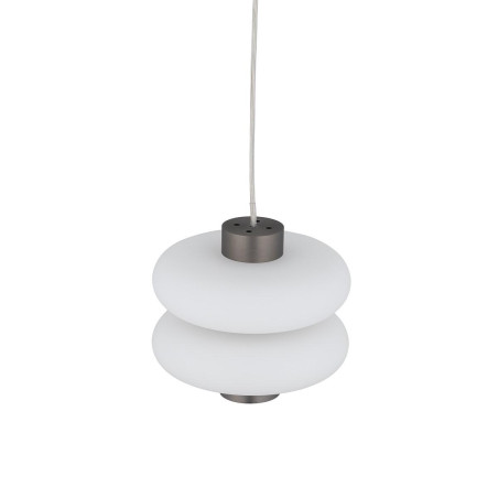 Lampa wisząca szklana o organicznym kształcie Lunari 16cm biały / szczotkowane złoto Nowodvorski