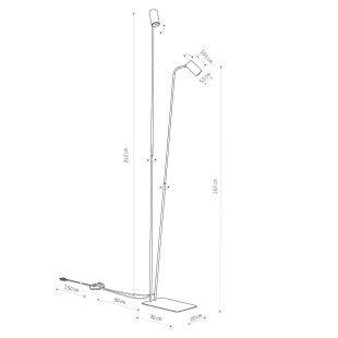 Lampa podłogowa 2 punktowa Mono Beige 216cm beżowa Nowodvorski