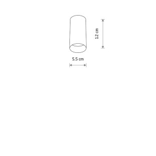 Lampa spot tuba natynkowa Mono Beige 5,5cm beżowa Nowodvorski