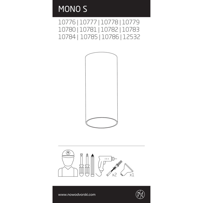 Lampa spot tuba natynkowa Mono Beige 5,5cm beżowa Nowodvorski