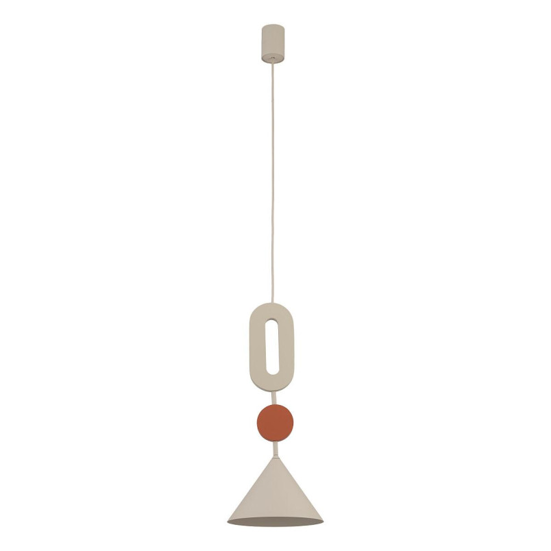 Lampa wisząca stożek z dekoracyjnymi elementami Drops Color E 20,5cm beżowy / terracotta Nowodvorski
