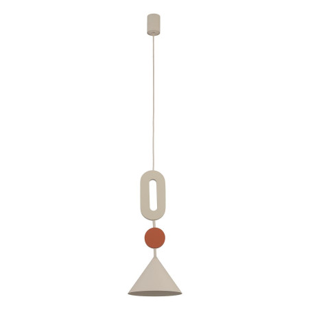Lampa wisząca stożek z dekoracyjnymi elementami Drops Color E 20,5cm beżowy / terracotta Nowodvorski