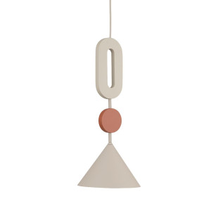 Lampa wisząca stożek z dekoracyjnymi elementami Drops Color E 20,5cm beżowy / terracotta Nowodvorski