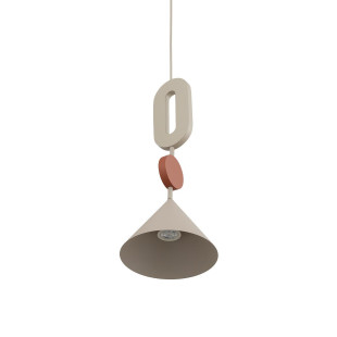 Lampa wisząca stożek z dekoracyjnymi elementami Drops Color E 20,5cm beżowy / terracotta Nowodvorski