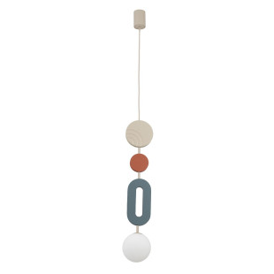 Lampa wisząca kula z dekoracyjnymi elementami Drops Color B 12cm biały / multikolor Nowodvorski