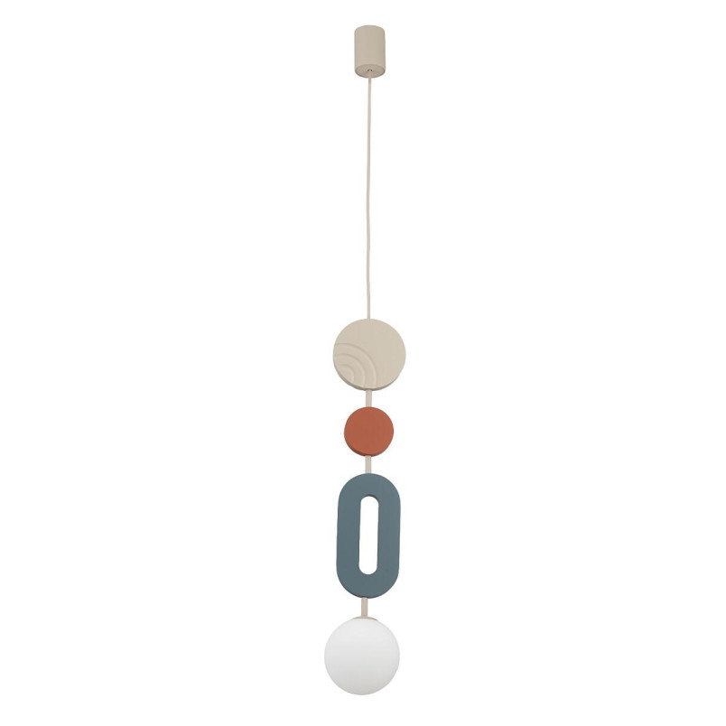 Lampa wisząca kula z dekoracyjnymi elementami Drops Color B 12cm biały / multikolor Nowodvorski