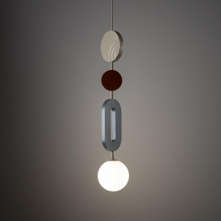 Lampa wisząca kula z dekoracyjnymi elementami Drops Color B 12cm biały / multikolor Nowodvorski