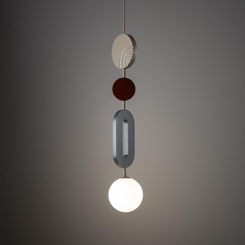 Lampa wisząca kula z dekoracyjnymi elementami Drops Color B 12cm biały / multikolor Nowodvorski