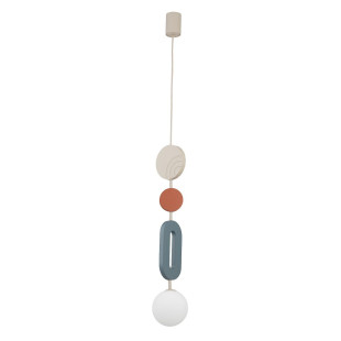 Lampa wisząca kula z dekoracyjnymi elementami Drops Color B 12cm biały / multikolor Nowodvorski
