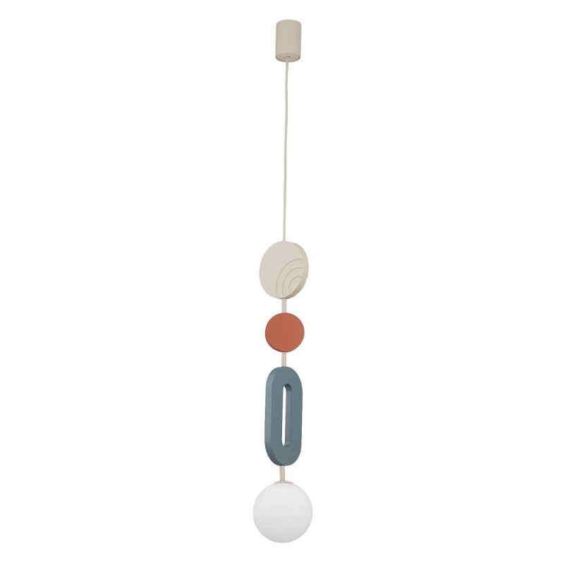 Lampa wisząca kula z dekoracyjnymi elementami Drops Color B 12cm biały / multikolor Nowodvorski