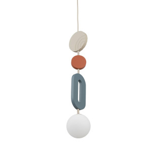 Lampa wisząca kula z dekoracyjnymi elementami Drops Color B 12cm biały / multikolor Nowodvorski