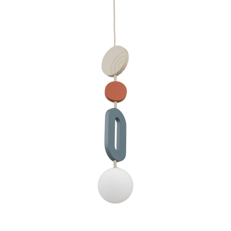 Lampa wisząca kula z dekoracyjnymi elementami Drops Color B 12cm biały / multikolor Nowodvorski