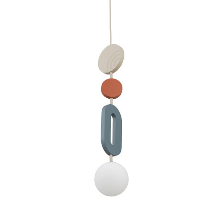 Lampa wisząca kula z dekoracyjnymi elementami Drops Color B 12cm biały / multikolor Nowodvorski
