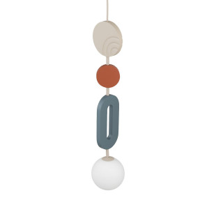 Lampa wisząca kula z dekoracyjnymi elementami Drops Color B 12cm biały / multikolor Nowodvorski