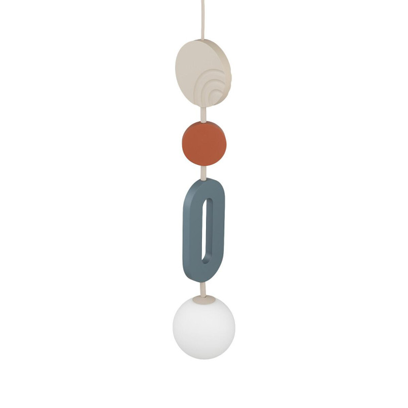 Lampa wisząca kula z dekoracyjnymi elementami Drops Color B 12cm biały / multikolor Nowodvorski