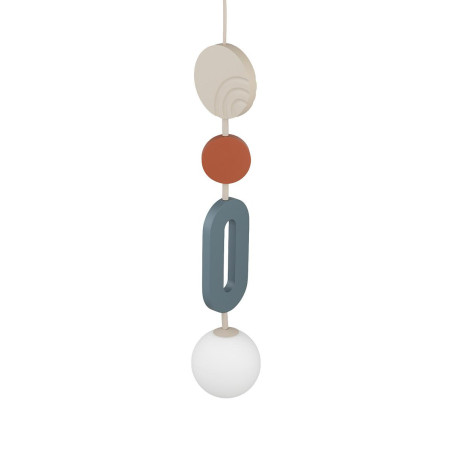 Lampa wisząca kula z dekoracyjnymi elementami Drops Color B 12cm biały / multikolor Nowodvorski