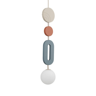 Lampa wisząca kula z dekoracyjnymi elementami Drops Color B 12cm biały / multikolor Nowodvorski