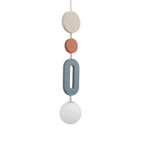 Lampa wisząca kula z dekoracyjnymi elementami Drops Color B 12cm biały / multikolor Nowodvorski