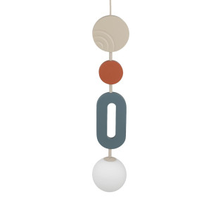 Lampa wisząca kula z dekoracyjnymi elementami Drops Color B 12cm biały / multikolor Nowodvorski