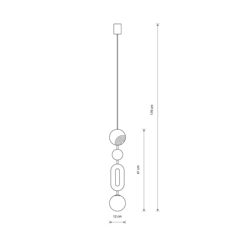 Lampa wisząca kula z dekoracyjnymi elementami Drops Color B 12cm biały / multikolor Nowodvorski