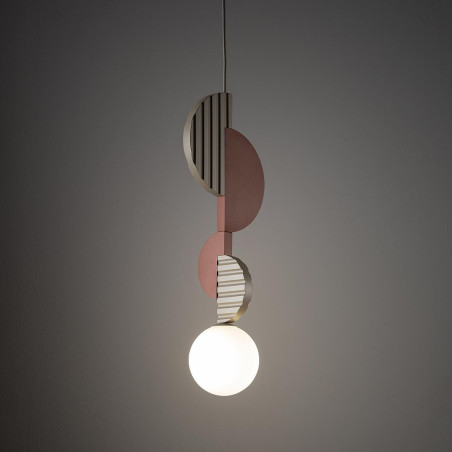Lampa wisząca kula z dekoracyjnymi elementami Drops Color A 12cm biały / multikolor Nowodvorski