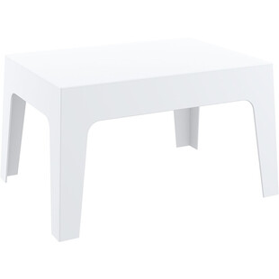 Stolik kawowy ogrodowy Box biały Siesta | 70x50 cm