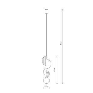 Lampa wisząca kula z dekoracyjnymi elementami Drops Color A 12cm biały / multikolor Nowodvorski