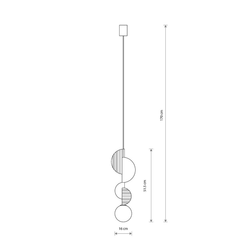 Lampa wisząca kula z dekoracyjnymi elementami Drops Color A 12cm biały / multikolor Nowodvorski