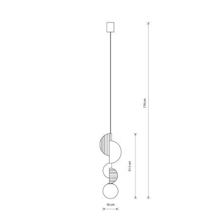 Lampa wisząca kula z dekoracyjnymi elementami Drops Color A 12cm biały / multikolor Nowodvorski