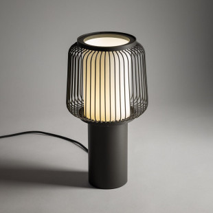 Lampa stołowa z drucianym kloszem Nome 33,5cm grafitowa Nowodvorski