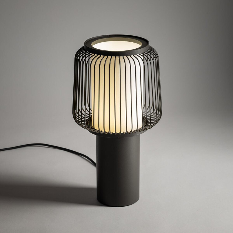Lampa stołowa z drucianym kloszem Nome 33,5cm grafitowa Nowodvorski