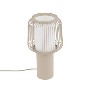 Lampa stołowa z drucianym kloszem Nome 33,5cm beżowa Nowodvorski