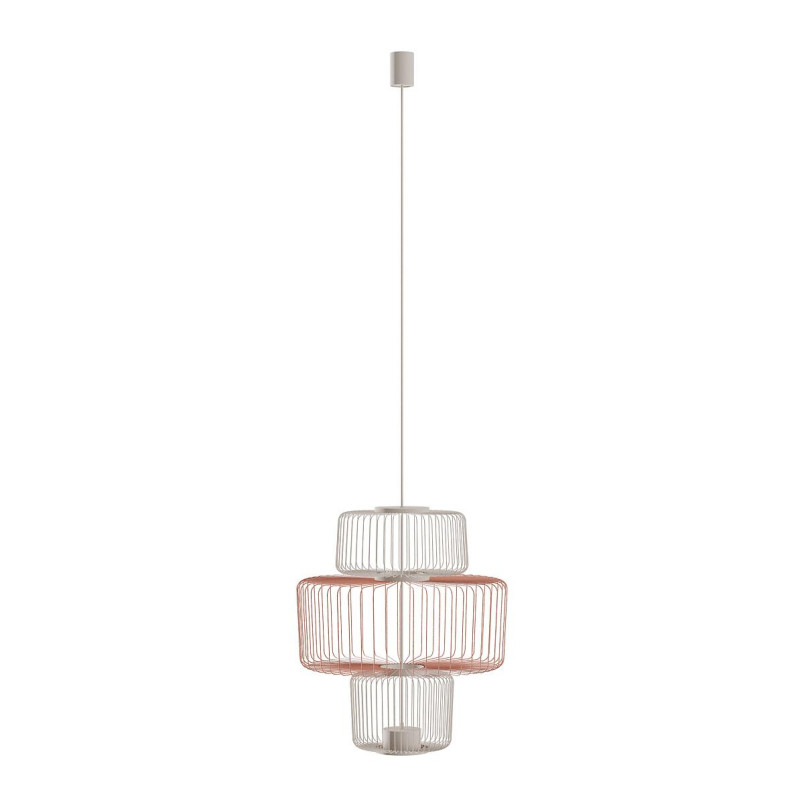 Lampa wisząca druciana Nome A 49cm beżowy / terracotta Nowodvorski