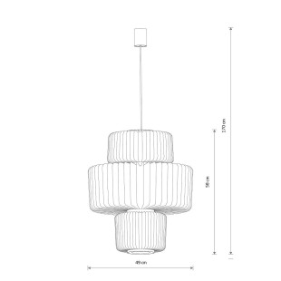 Lampa wisząca druciana Nome A 49cm beżowy / terracotta Nowodvorski