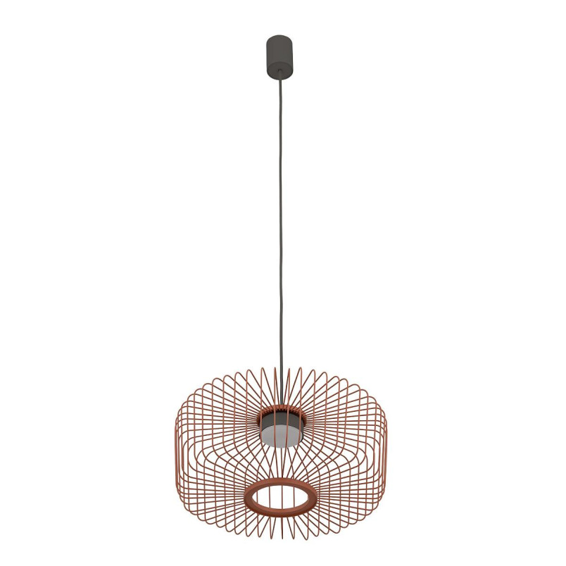Lampa wisząca druciana Kenai C 38cm terracotta Nowodvorski