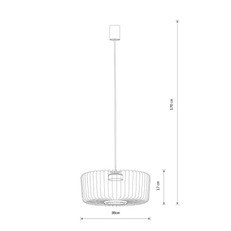 Lampa wisząca druciana Kenai C 38cm terracotta Nowodvorski