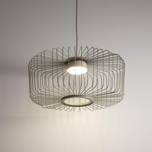 Lampa wisząca druciana Kenai C 38cm szałwiowa Nowodvorski