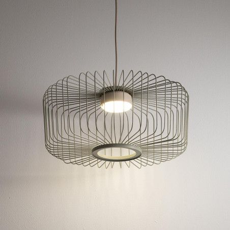 Lampa wisząca druciana Kenai C 38cm szałwiowa Nowodvorski