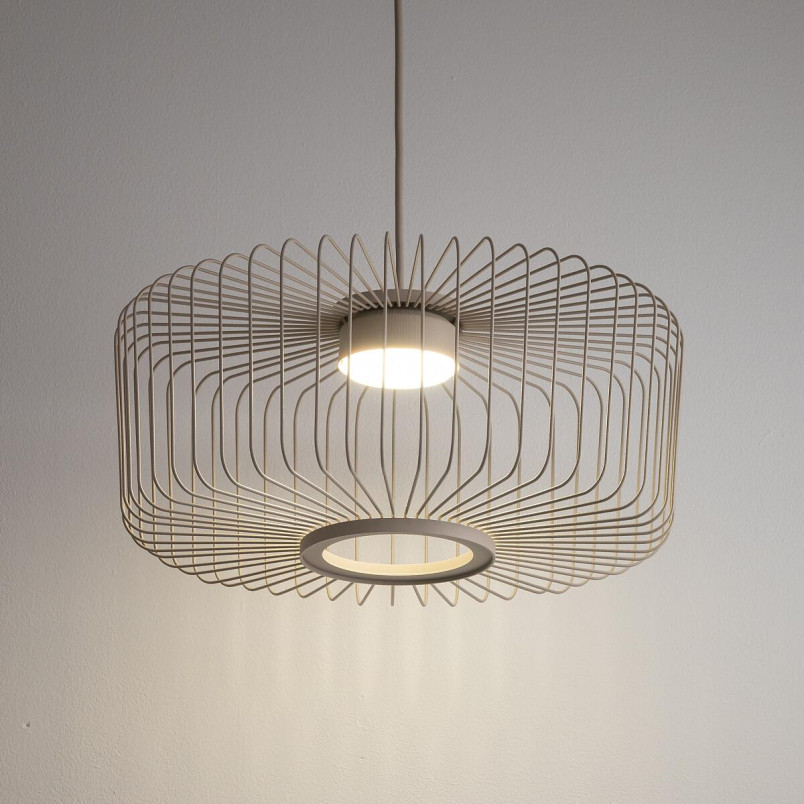 Lampa wisząca druciana Kenai C 38cm beżowa Nowodvorski