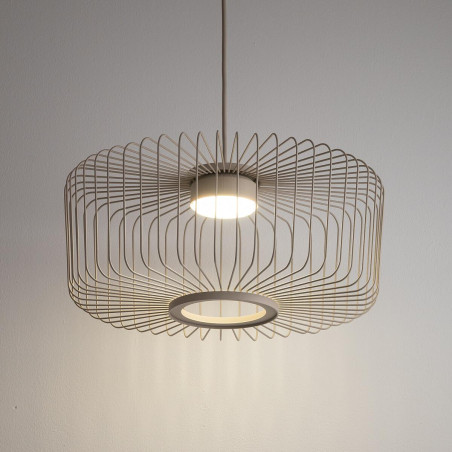 Lampa wisząca druciana Kenai C 38cm beżowa Nowodvorski